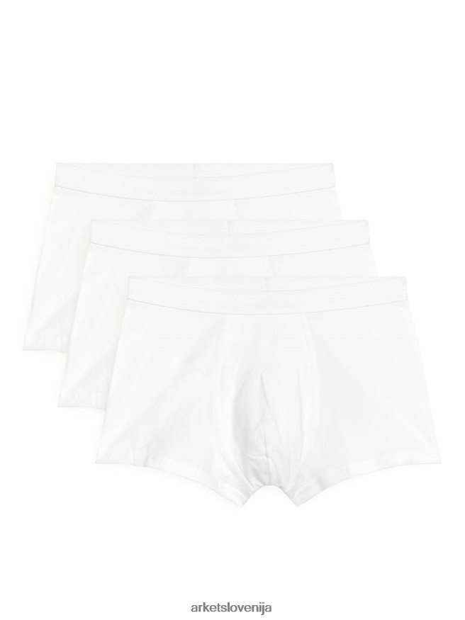 oblačila sl ARKET moški bombažne hlače pima, 3 kom bela 6X02XV1222