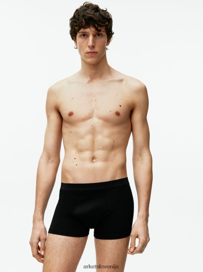 oblačila sl ARKET moški bombažne hlače pima, 3 kom Črna 6X02XV1225