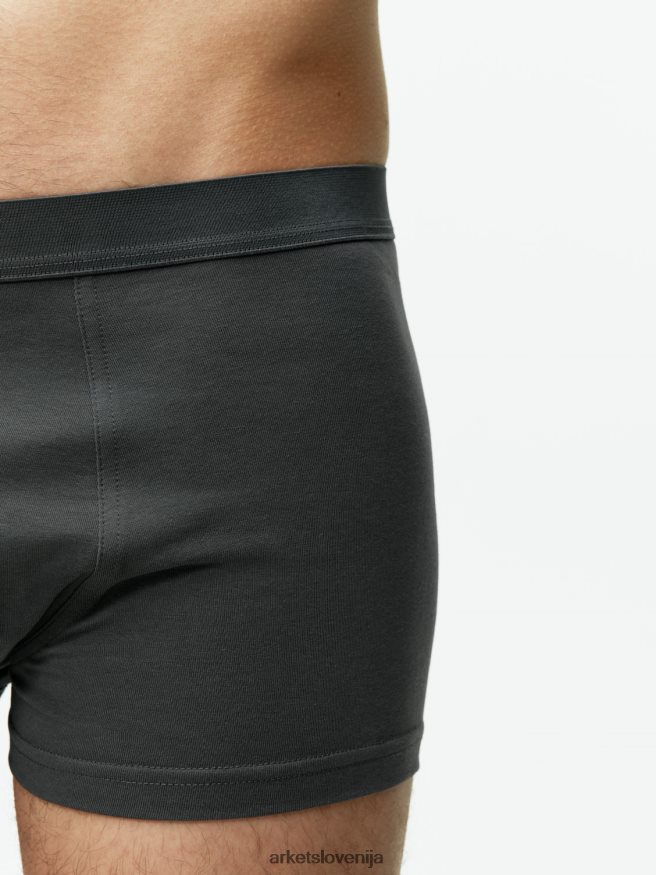 oblačila sl ARKET moški bombažne hlače pima, 3 kom temno siva 6X02XV1231