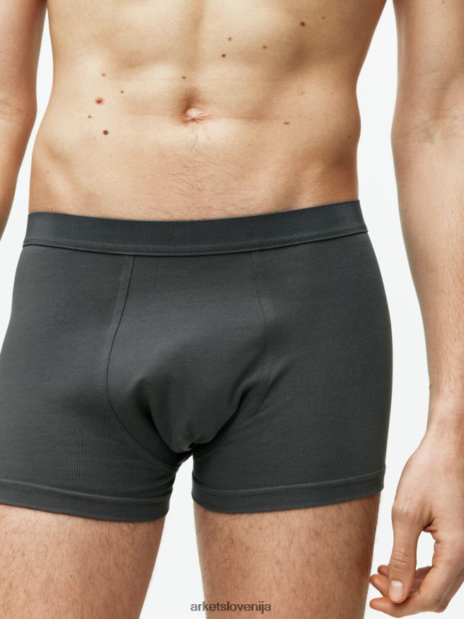 oblačila sl ARKET moški bombažne hlače pima, 3 kom temno siva 6X02XV1231