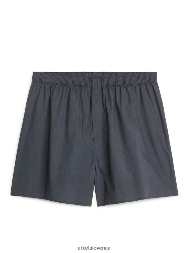 oblačila sl ARKET moški tkane bombažne boksarice, komplet 2 kom temno modra/črtasta 6X02XV1232