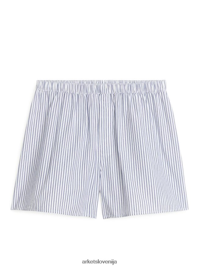 oblačila sl ARKET moški tkane bombažne boksarice, komplet 2 kom temno modra/črtasta 6X02XV1232