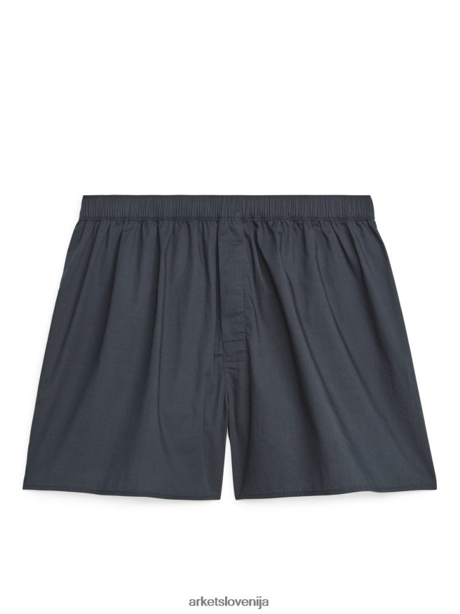 oblačila sl ARKET moški tkane bombažne boksarice, komplet 2 kom temno modro karirano 6X02XV1230