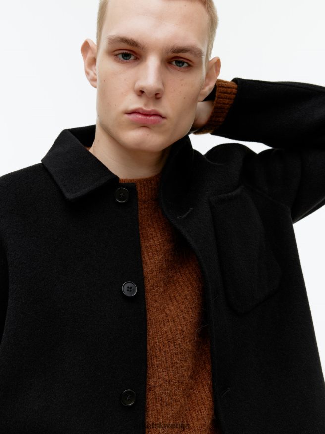 oblačila sl ARKET moški dvojna majica Črna 6X02XV963