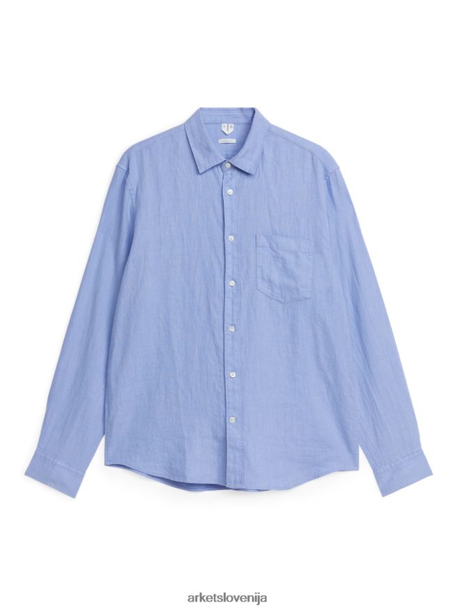 oblačila sl ARKET moški navadna lanena srajca svetlo modra 6X02XV938
