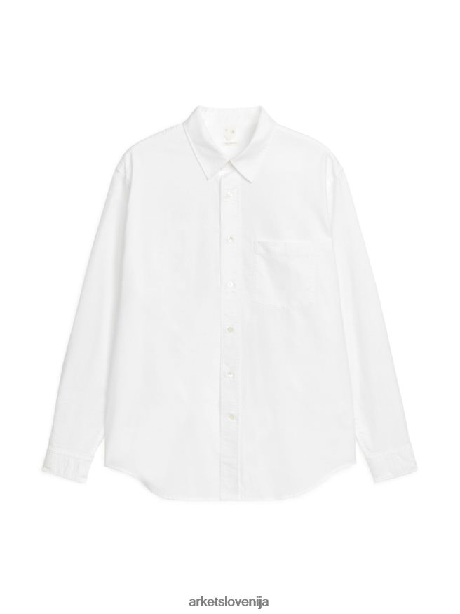 oblačila sl ARKET moški sproščena oksford srajca bela 6X02XV970