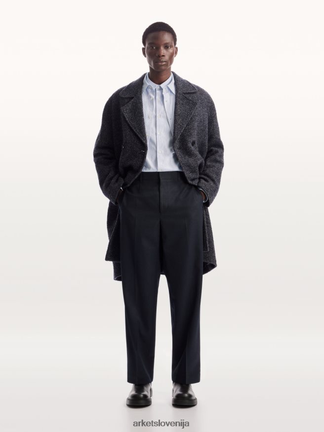 oblačila sl ARKET moški srajca iz poplina modra/črtasta 6X02XV958