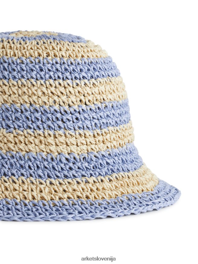 dodatki sl ARKET otroci slamnik bež/svetlo modra 6X02XV1637