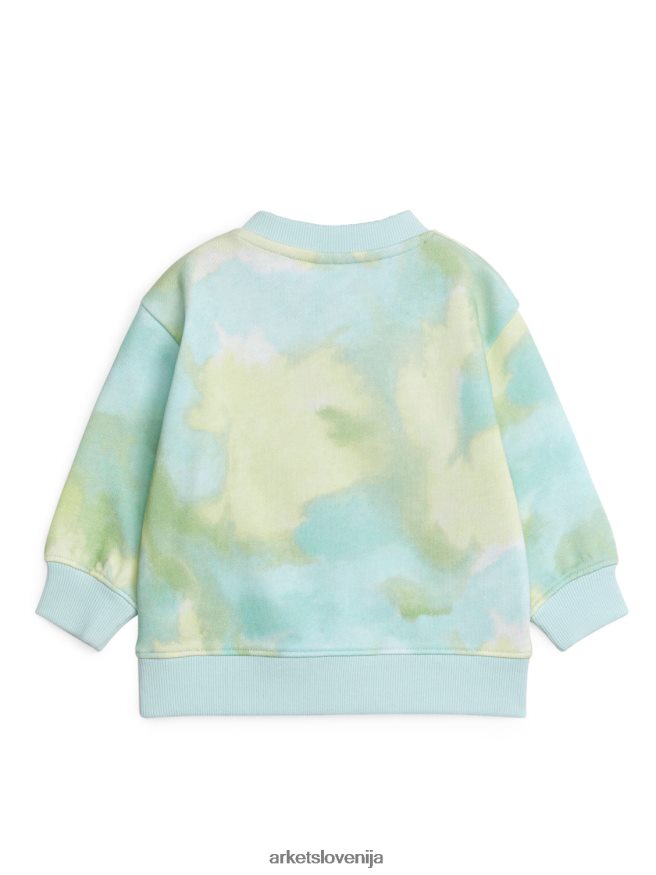 oblačila sl ARKET otroci bombažna jopica modra/tie-dye 6X02XV1698