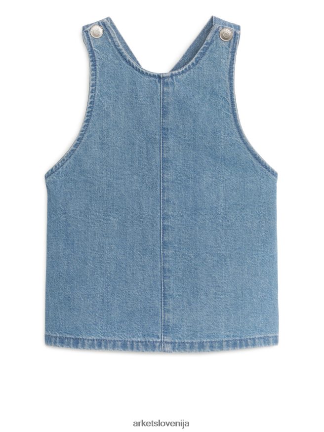 oblačila sl ARKET otroci denim dungaree obleka modra 6X02XV1741