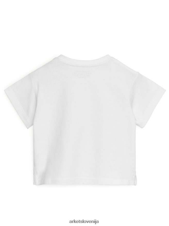 oblačila sl ARKET otroci majica s kratkimi rokavi bela 6X02XV1724
