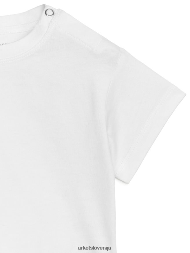 oblačila sl ARKET otroci majica s kratkimi rokavi bela 6X02XV1724