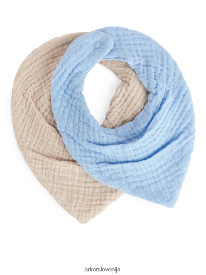 oblačila sl ARKET otroci oprsnik iz gaze, 2 kom svetlo modra/bež 6X02XV1692