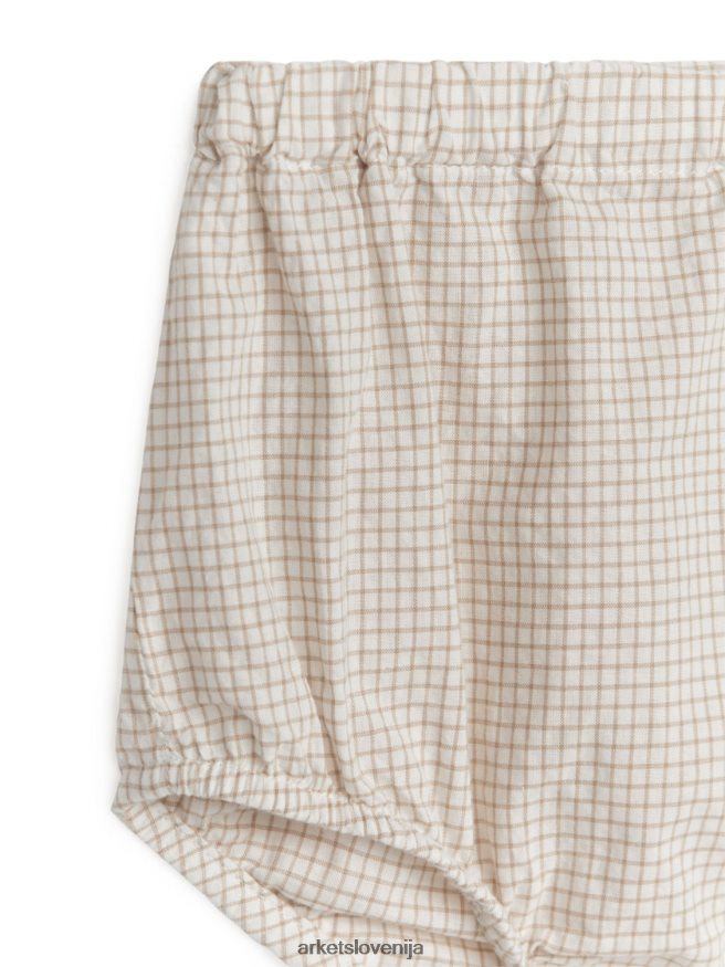 oblačila sl ARKET otroci seersucker bloomers bež/karo 6X02XV1703