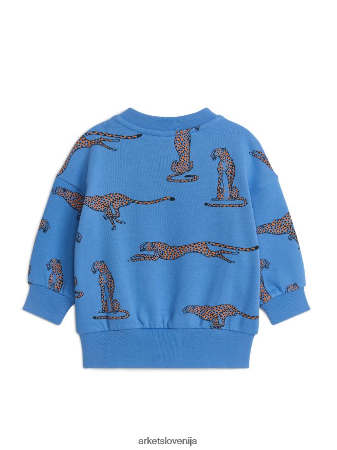 oblačila sl ARKET otroci sproščen pulover modra/gepard 6X02XV1686