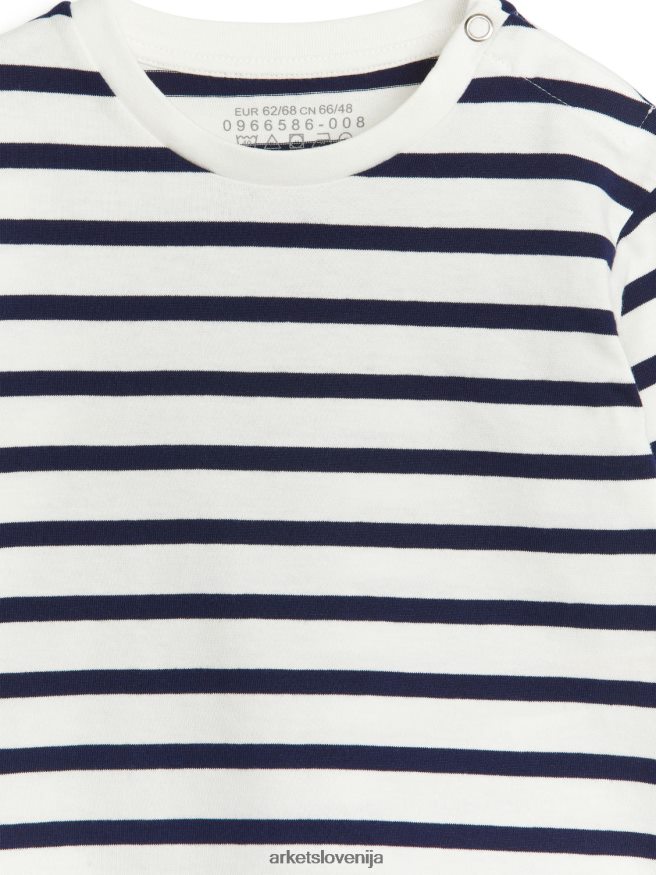 oblačila sl ARKET otroci zgornji del z dolgimi rokavi bela/modra 6X02XV1766