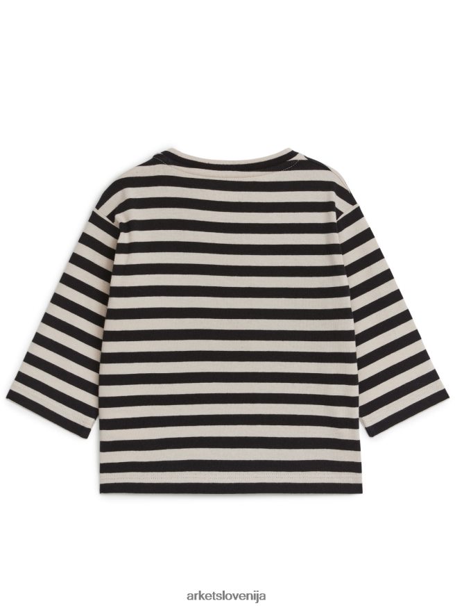 oblačila sl ARKET otroci zgornji del z dolgimi rokavi črna/bež 6X02XV1735