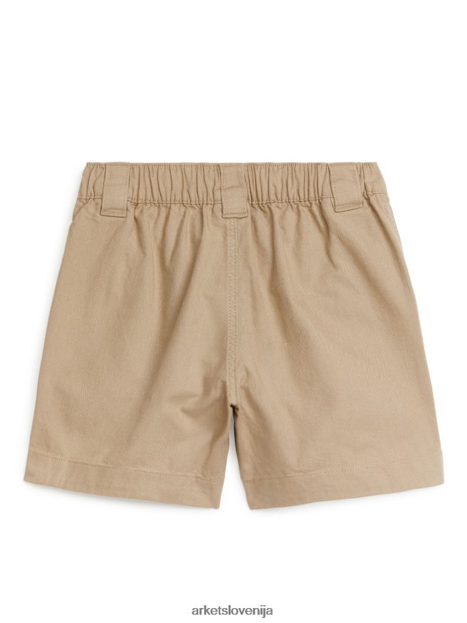 oblačila sl ARKET otroci bombažne kratke hlače bež 6X02XV1536