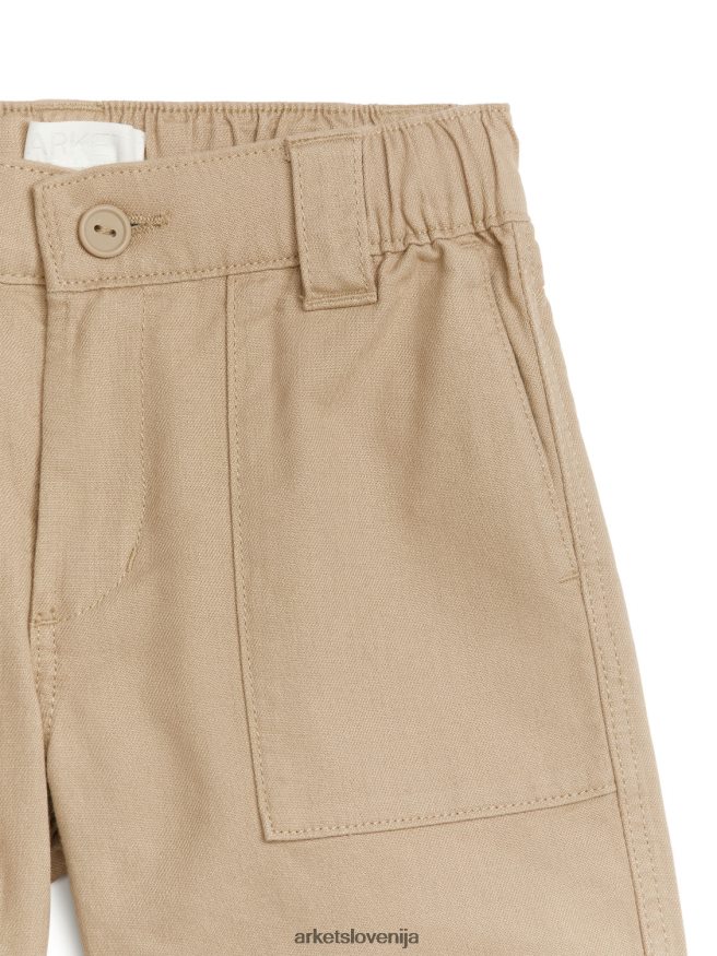 oblačila sl ARKET otroci bombažne kratke hlače bež 6X02XV1536