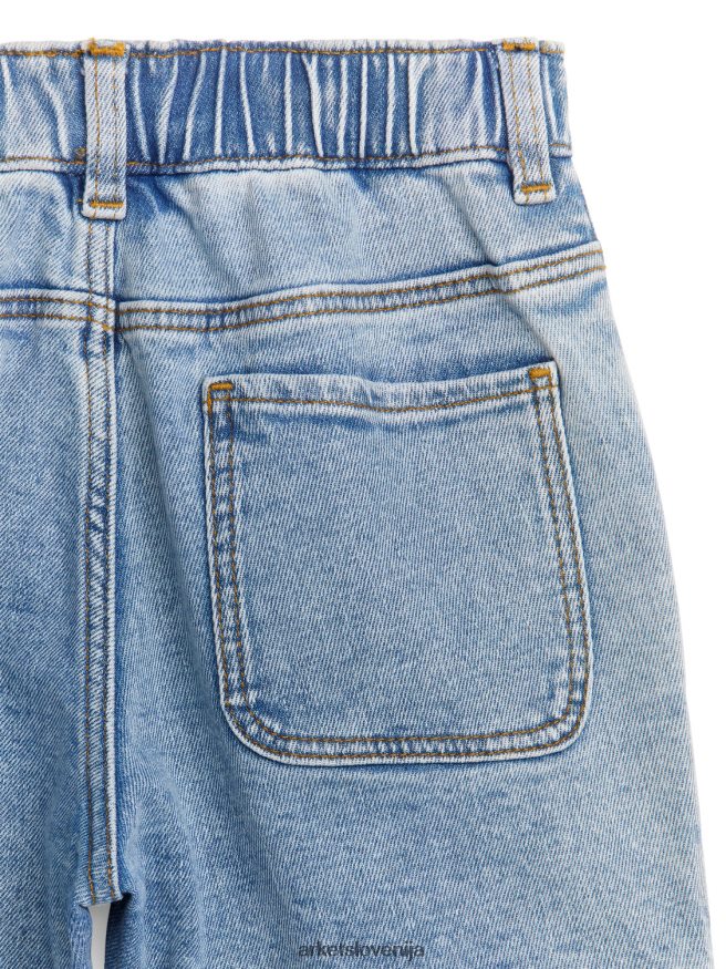 oblačila sl ARKET otroci denim raztegljive kratke hlače svetlo modra 6X02XV1541