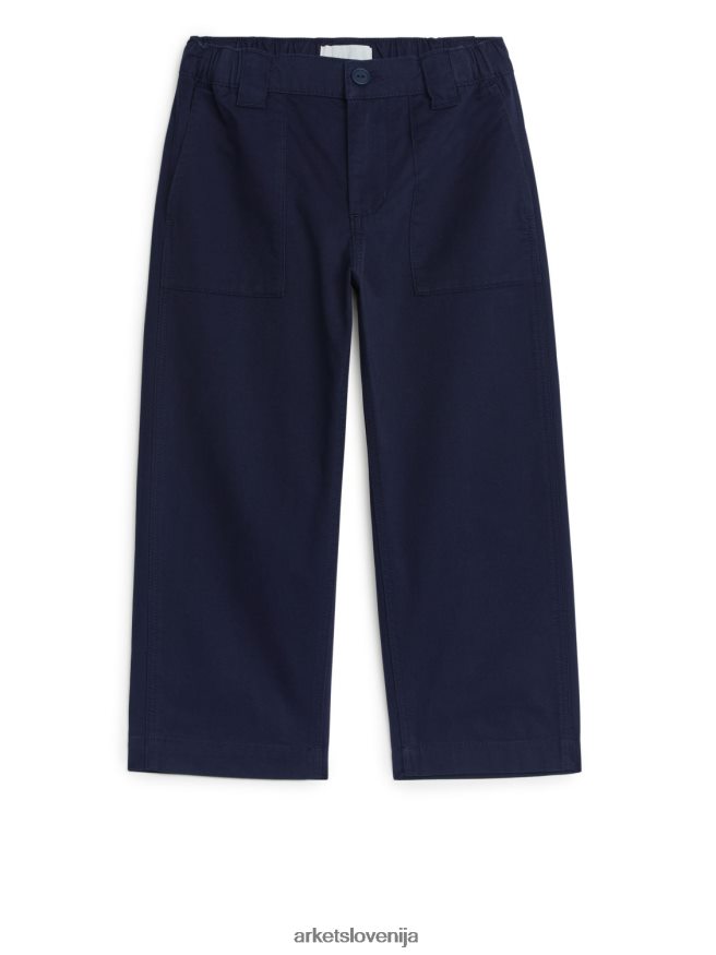 oblačila sl ARKET otroci kargo hlače temno modra 6X02XV1575