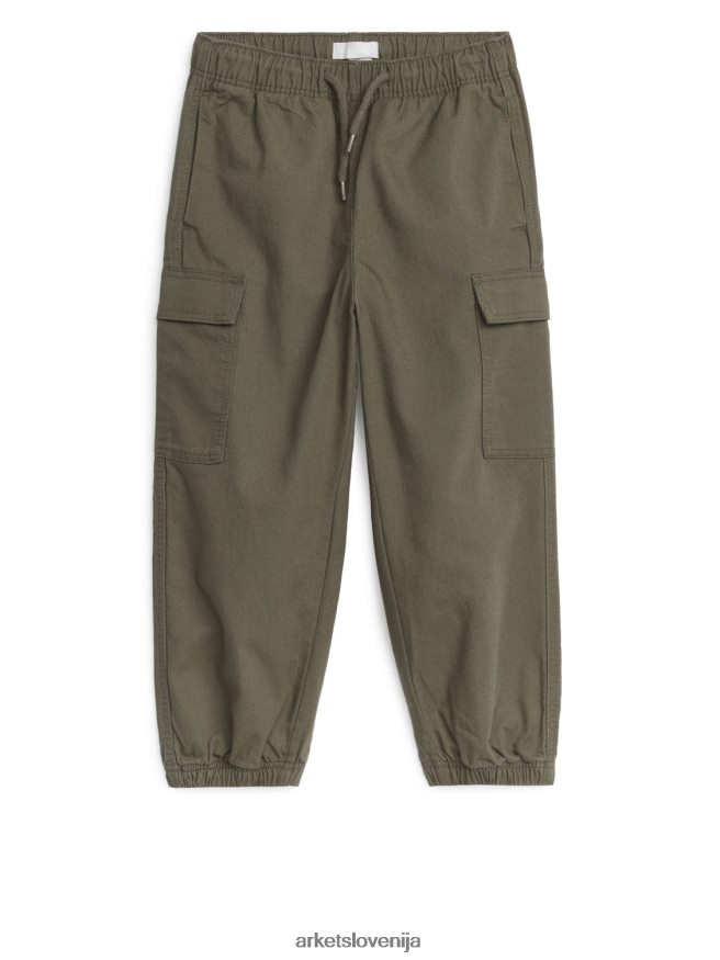 oblačila sl ARKET otroci kargo hlače zelena 6X02XV1535