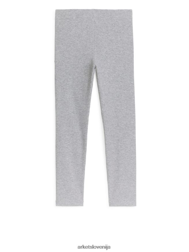 oblačila sl ARKET otroci rebraste jersey pajkice sivi melanž 6X02XV1592