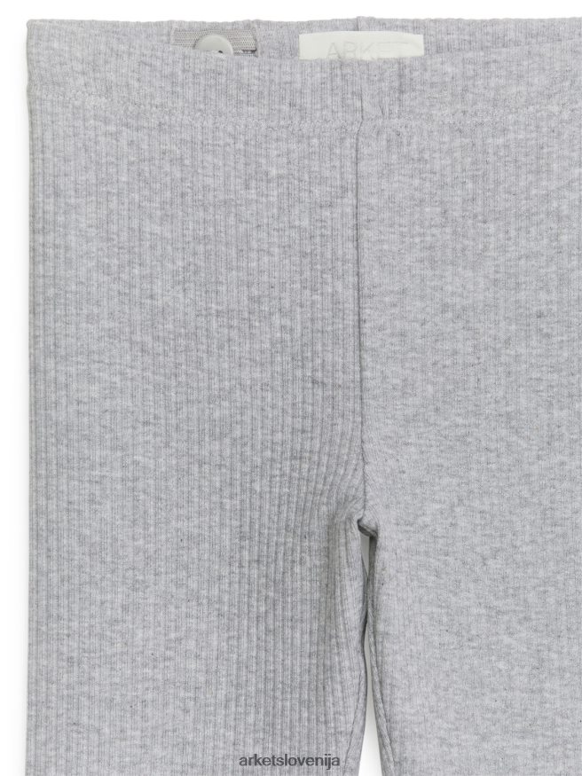 oblačila sl ARKET otroci rebraste jersey pajkice sivi melanž 6X02XV1592