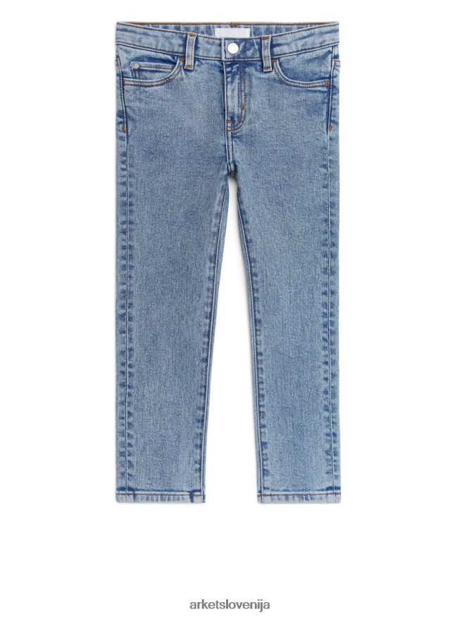 oblačila sl ARKET otroci tanke raztegljive kavbojke modra 6X02XV1573