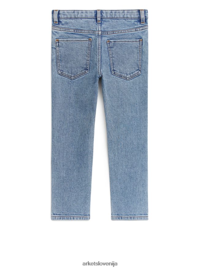 oblačila sl ARKET otroci tanke raztegljive kavbojke modra 6X02XV1573