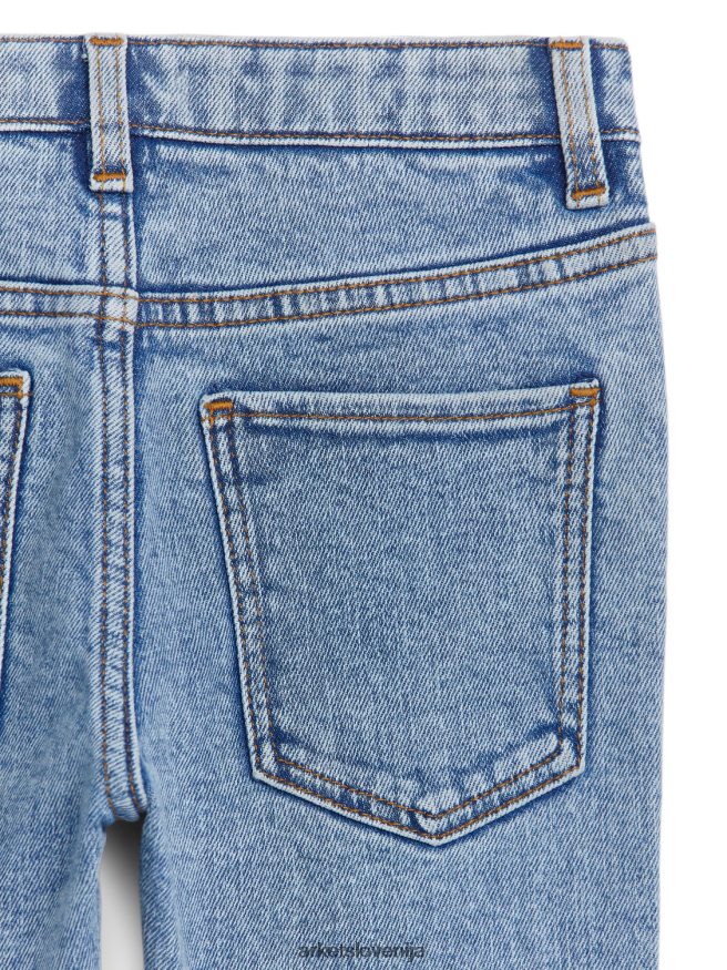 oblačila sl ARKET otroci tanke raztegljive kavbojke modra 6X02XV1573