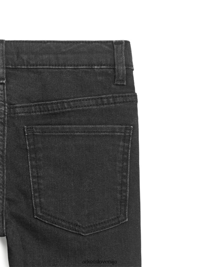 oblačila sl ARKET otroci tanke raztegljive kavbojke Črna 6X02XV1578