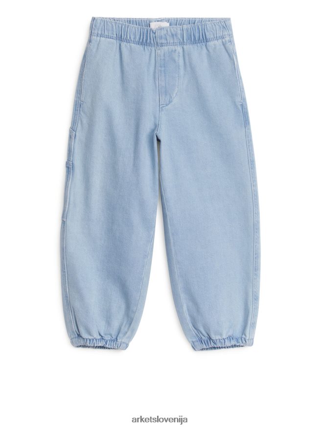 oblačila sl ARKET otroci uporabne denim hlače modra 6X02XV1569