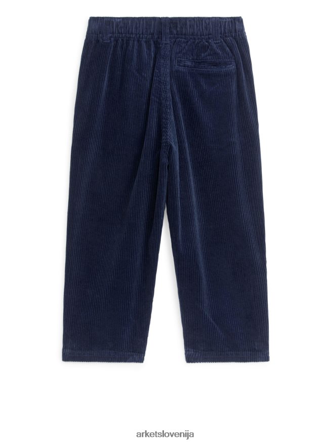 oblačila sl ARKET otroci velvet hlače temno modra 6X02XV1546