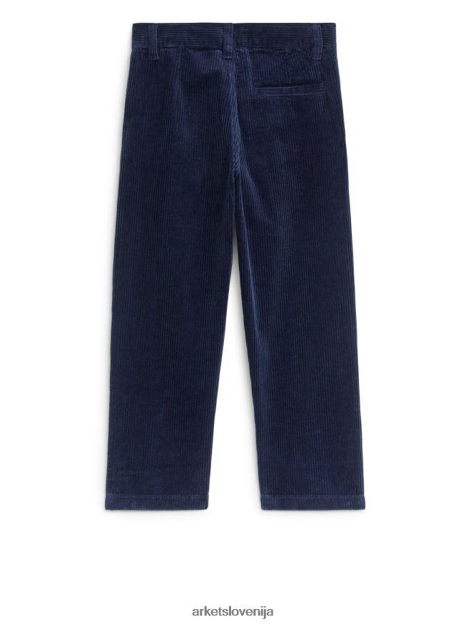 oblačila sl ARKET otroci velvet hlače temno modra 6X02XV1576