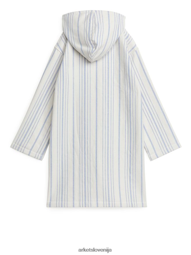 oblačila sl ARKET otroci bombažna halja za plažo bela/modra 6X02XV1667