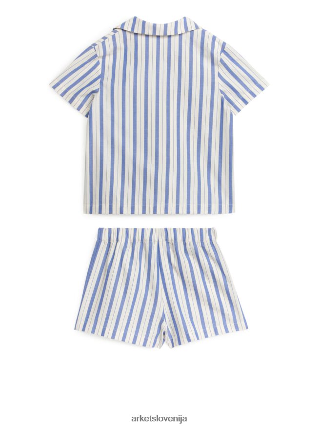 oblačila sl ARKET otroci bombažni komplet pižame modra/bela 6X02XV1666