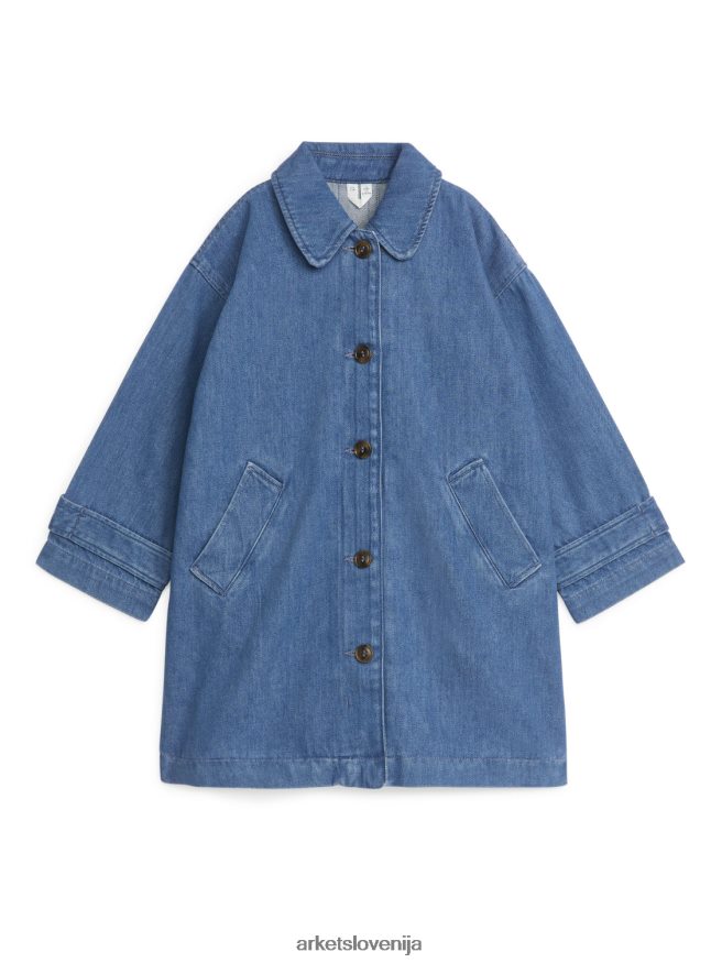 oblačila sl ARKET otroci denim trenčkot modra 6X02XV1672