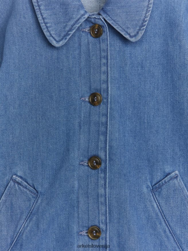 oblačila sl ARKET otroci denim trenčkot modra 6X02XV1672