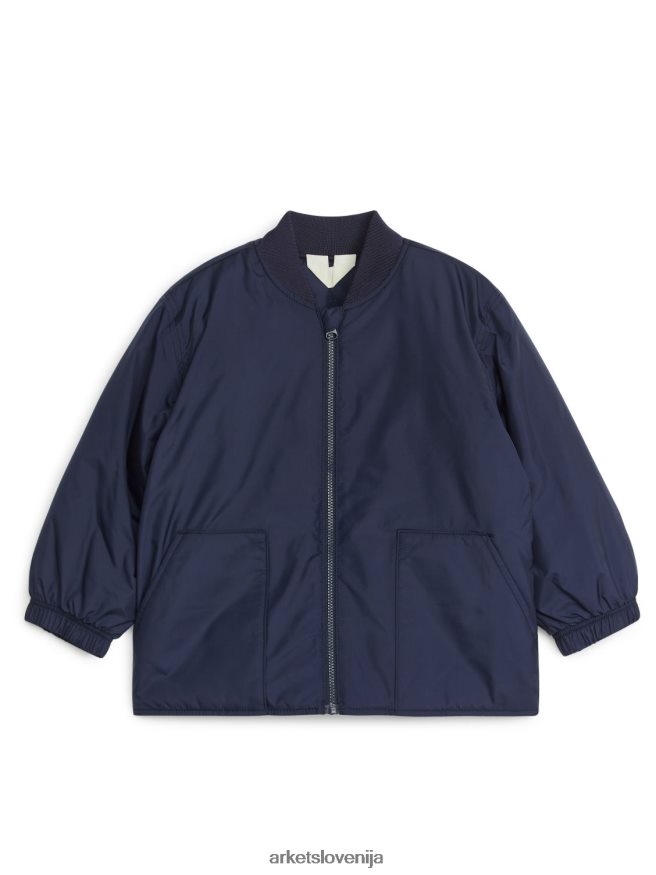 oblačila sl ARKET otroci jopič na zadrgo temno modra 6X02XV1675