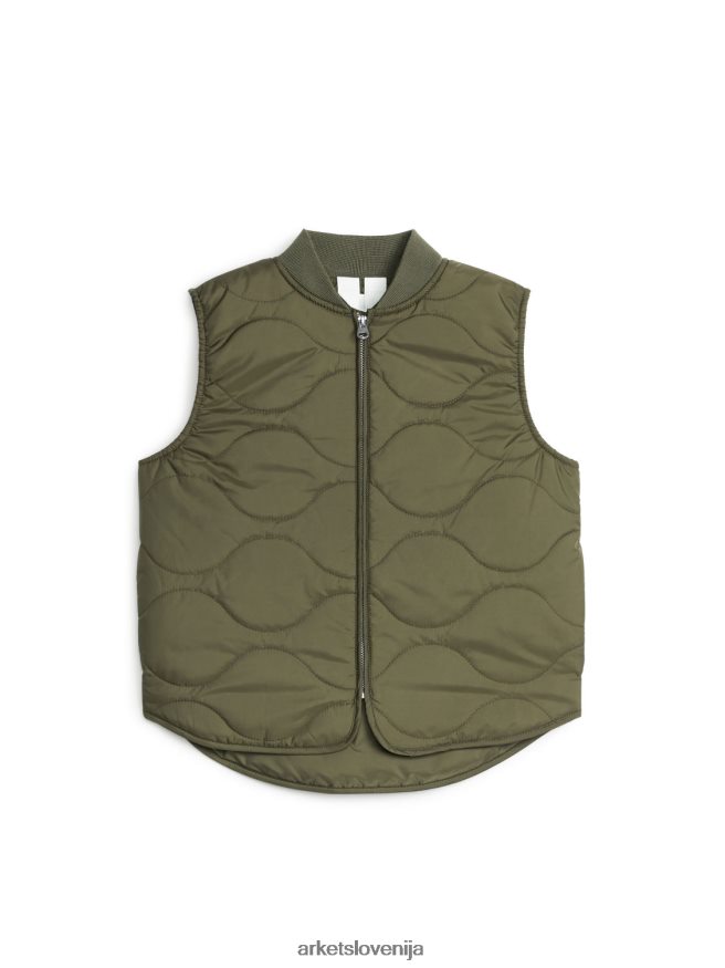 oblačila sl ARKET otroci prešit telovnik kaki zelena 6X02XV1674