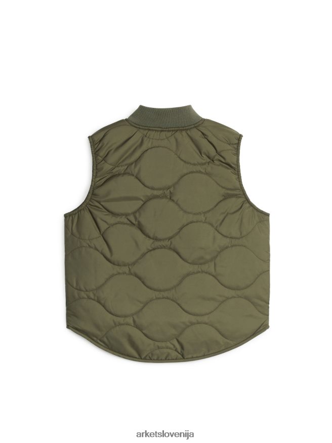 oblačila sl ARKET otroci prešit telovnik kaki zelena 6X02XV1674