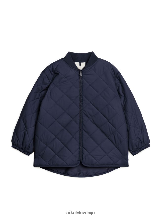 oblačila sl ARKET otroci prešita izolacijska jakna temno modra 6X02XV1682