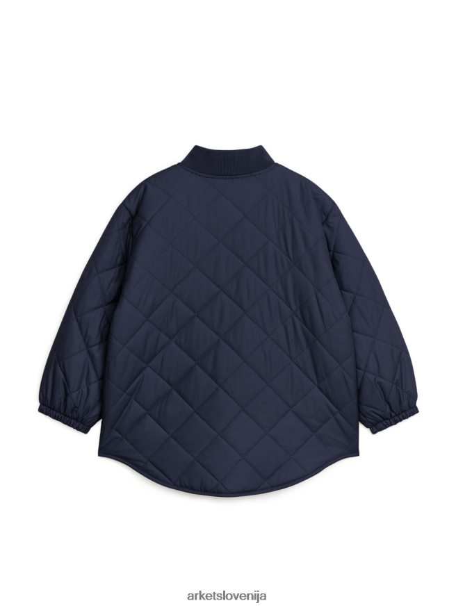 oblačila sl ARKET otroci prešita izolacijska jakna temno modra 6X02XV1682
