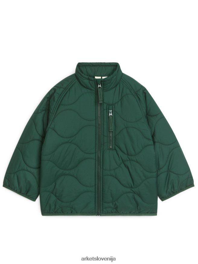 oblačila sl ARKET otroci prešita jakna zelena 6X02XV1681