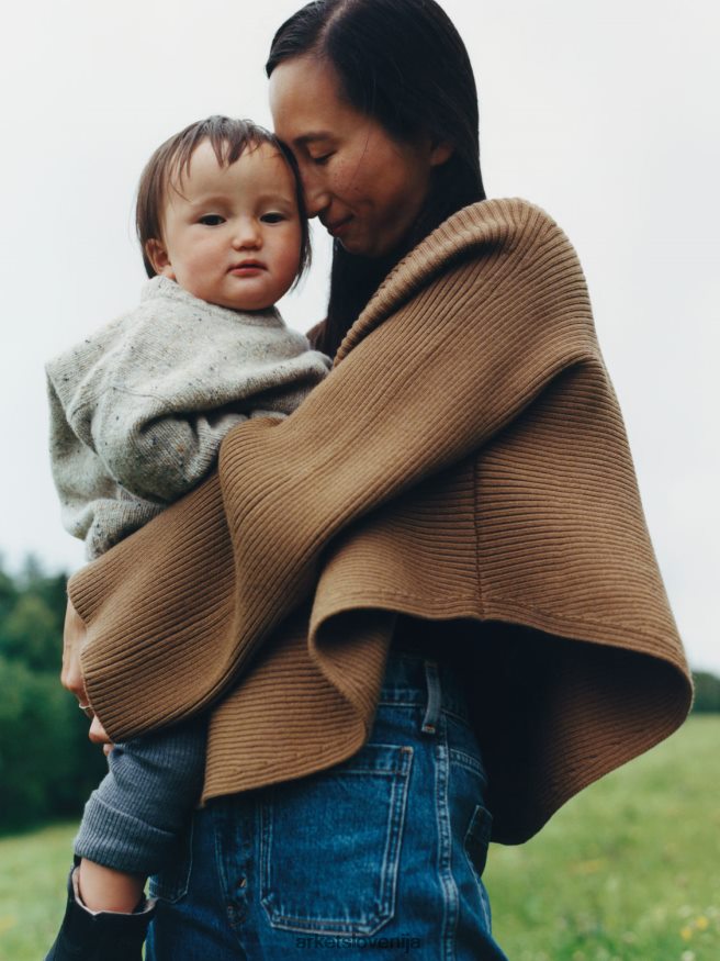 oblačila sl ARKET otroci neps volneni pulover bež melanž 6X02XV1622