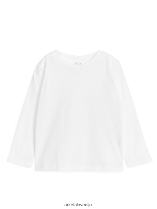 oblačila sl ARKET otroci 2 majica z dolgimi rokavi bela/črna 6X02XV1524