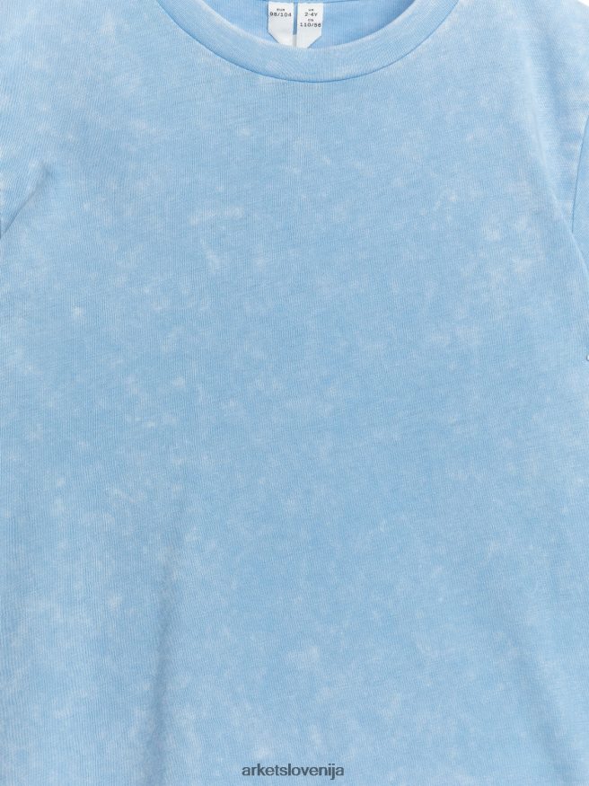 oblačila sl ARKET otroci bombažna majica s kratkimi rokavi modra 6X02XV1430