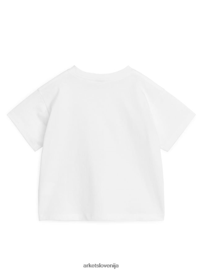 oblačila sl ARKET otroci lahka majica s kratkimi rokavi bela 6X02XV1525