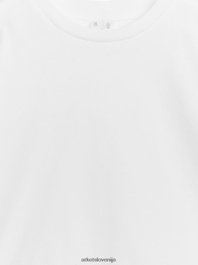 oblačila sl ARKET otroci lahka majica s kratkimi rokavi bela 6X02XV1525